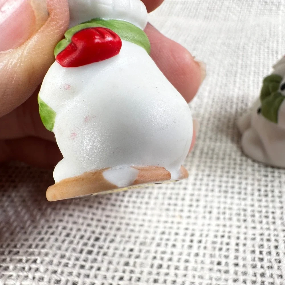 Homco Vintage Porcelain Snowman READ Figurine Set of 4 Christmas Decor 5504